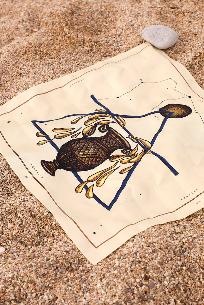 Silk Scarf Aquarius