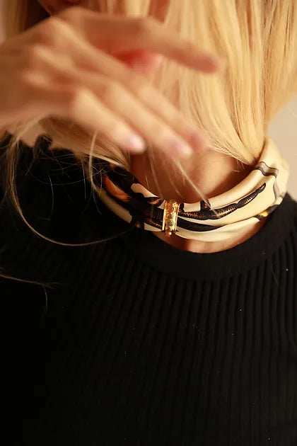 Gold Silk Scarf Ring Ignis