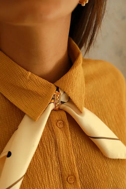 Gold Silk Scarf Ring Ignis