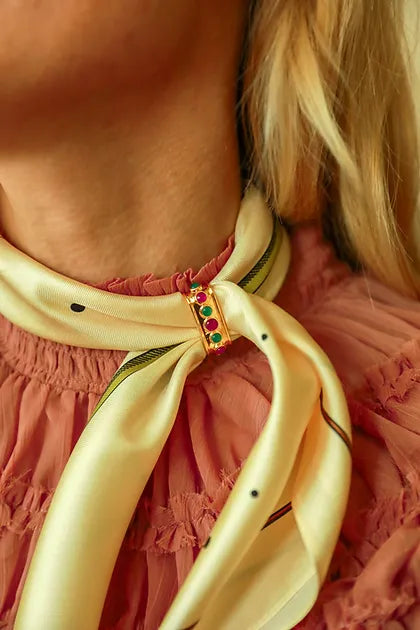 Gold Silk Scarf Ring Terra