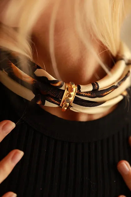 Gold Silk Scarf Ring Ignis